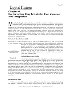 Chapter 6 Martin Luther King & Malcolm X on