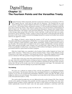 Chapter 11 The Fourteen Points and the Versailles