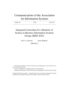 Communications of the Association for Information Systems