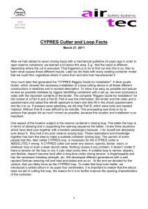 CYPRES Cutter and Loop Facts