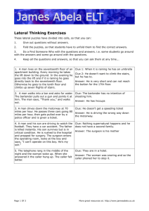 Lateral Thinking Exercises