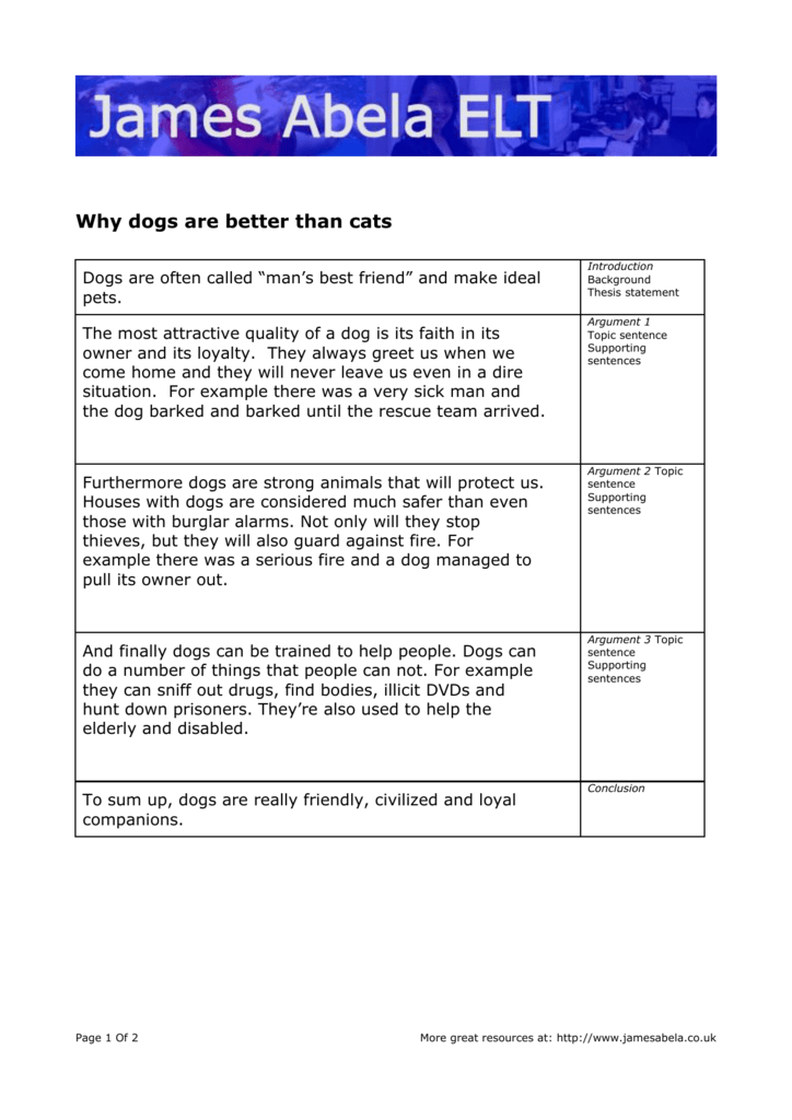 why dogs make better pets than cats essay