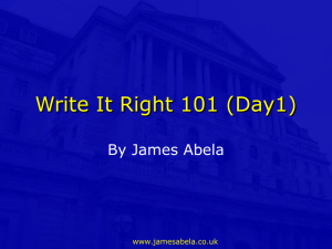 Write It Right 101 (Day1)