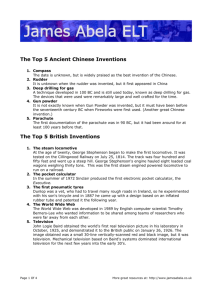 The Top 5 Ancient Chinese Inventions The Top 5