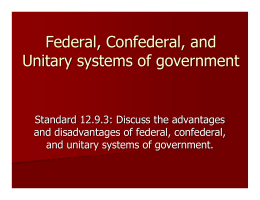 government systems unitary federal confederal