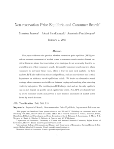 Non-reservation Price Equilibria and Consumer Search