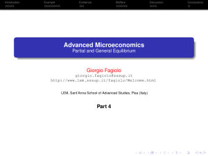 Advanced Microeconomics Partial and General Equilibrium