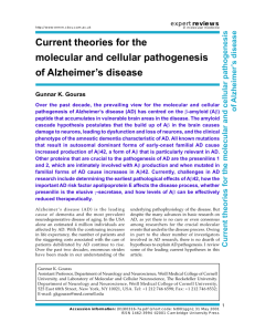 Current theories for the molecular and cellular pathogenesis of