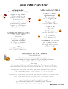 Senior October Song Sheet