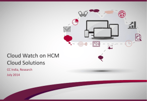 Cloud Watch on HCM Cloud Solutions