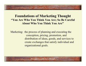 Foundations of Marketing Thought