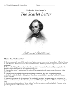 The Scarlet Letter - Analysis Questions