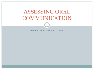 assessing oral communication