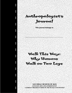 Anthropologist's Journal: Walk this Way: Why Humans Walk on Two