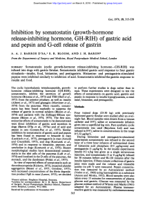 release-inhibiting hormone, GH-RIH) ofgastric acid