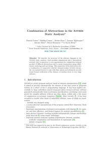Combination of Abstractions in the ASTRÉE Static Analyzer*