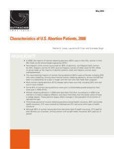 Characteristics of US Abortion Patients, 2008