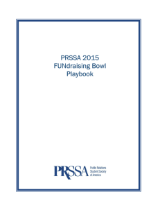 PRSSA 2015 FUNdraising Bowl Playbook