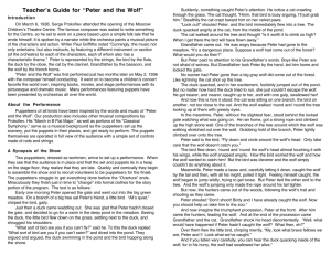Teacher's Guide for “Peter and the Wolf”
