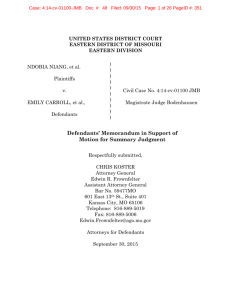 Memorandum in Support of Defendants' MSJ