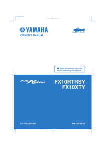 FX Nytro - FX10RTRSY/FX10XTY Owner's Manual
