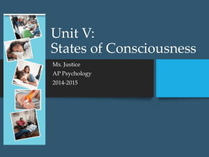 Unit V: States of Consciousness