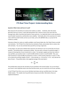FTS Real Time Project: Understanding Beta
