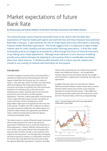 Market expectations of future Bank Rate