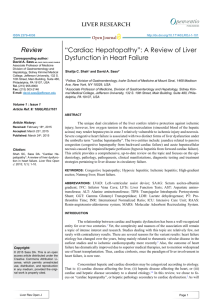 “Cardiac Hepatopathy”: A Review of Liver Dysfunction in Heart Failure