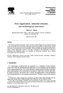 Firm organization, industrial structure, and technological