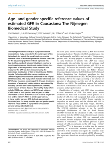 Age- and gender-specific reference values of estimated GFR in