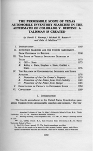 The Permissible Scope of Texas Automobile Inventory Searches in