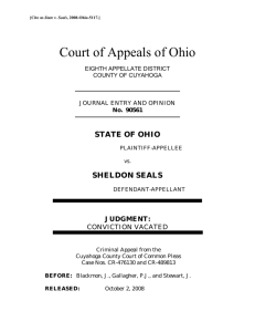 State v. Seals - Donald Gallick, Esq. Ohio Appeals