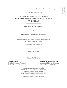 in the court of appeals for the fifth district of texas at dallas