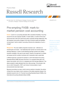 Pre-empting FASB: mark-to-market pension cost accounting