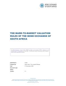 The mark-to-market valuation rules of the bond Exchange of