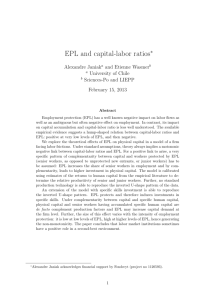 EPL and capital-labor ratios
