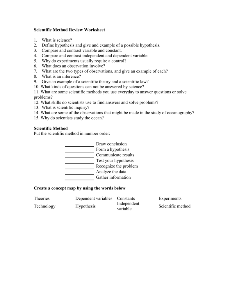 Scientific Method Review Worksheet - Easy Peasy All-in With Regard To Scientific Method Review Worksheet