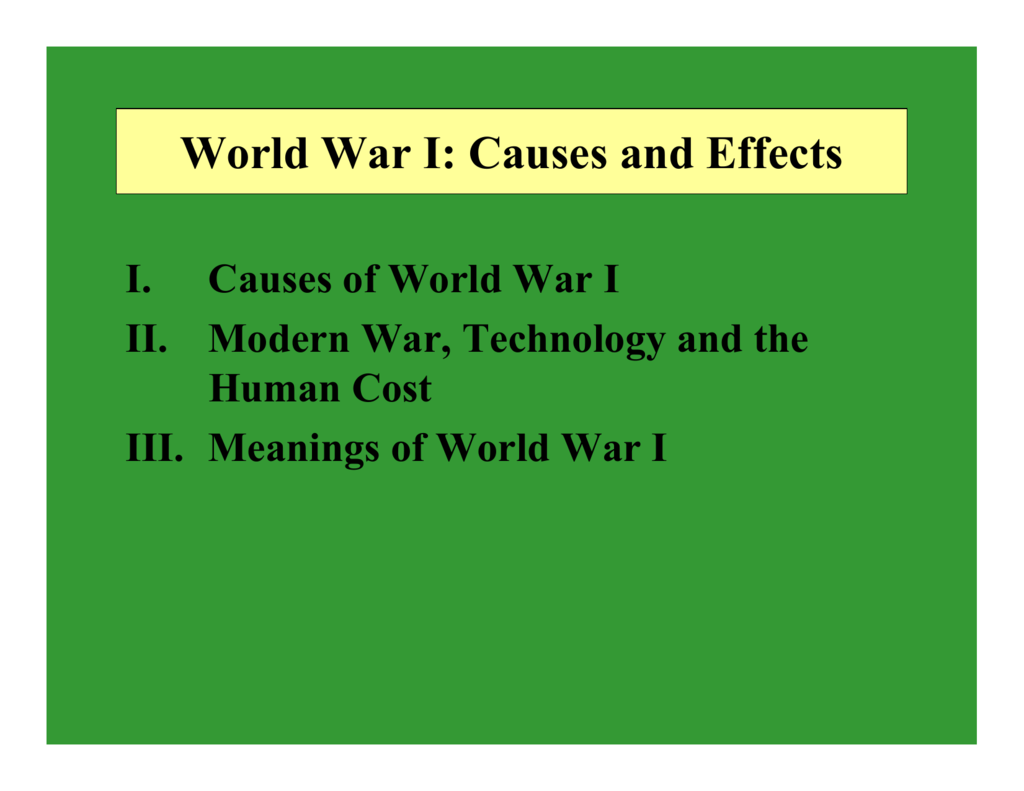  Causes And Effects Of World War I World War I Causes Overview Effects 2022 12 03