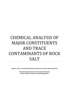 chemical analysis of major constituents and trace contaminants of