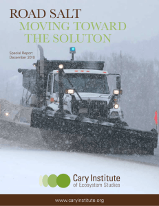 Road Salt - Cary Institute of Ecosystem Studies