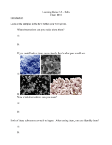 Learning Guide – Poisons (I)