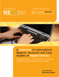 A Summary of International Reports, Research and Case Studies of