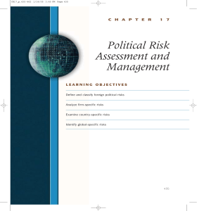 Political Risk Assessment and Management