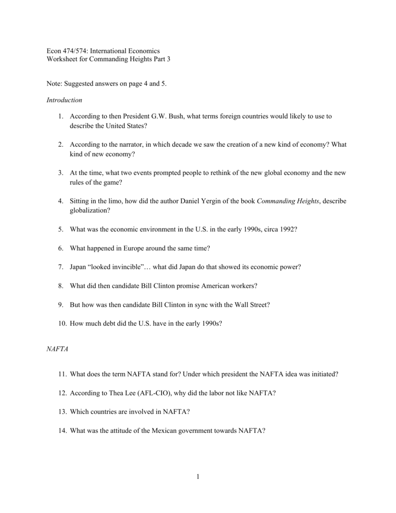 Manding Heights 3 Worksheet