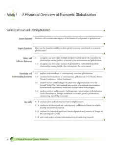 Activity 4 A Historical Overview of Economic Globalization