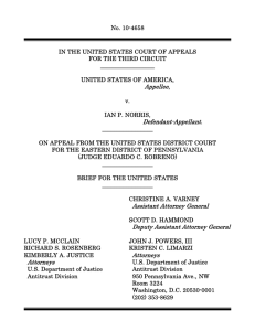 Brief for the United States : U.S. v. Ian P. Norris