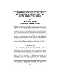 CRIMINALITY IN SPACE AND TIME - University of Illinois at Chicago