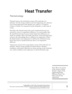 Heat Transfer - Concord Consortium