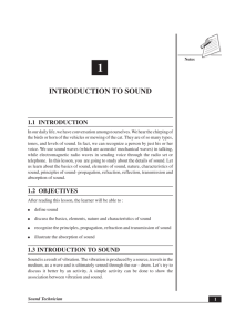 Lesson-01 INTRODUCTION TO SOUND